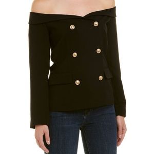 COPY - Double Breasted Off the Shoulder Blazer